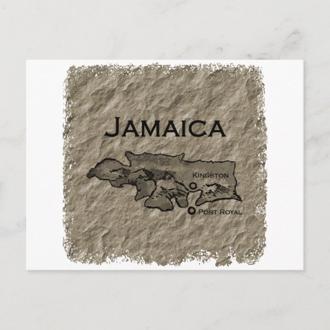 Postal Mapa de Jamaica (añada) (Anverso)