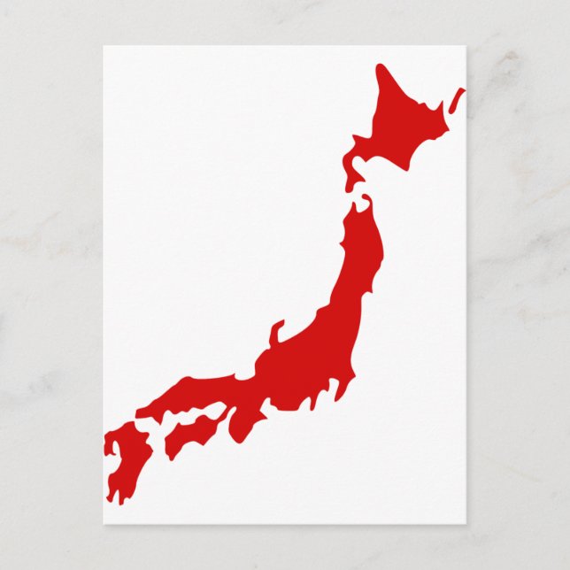 Postal Mapa de Japón (Anverso)