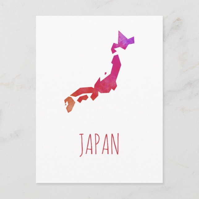 Postal Mapa de Japón (Anverso)