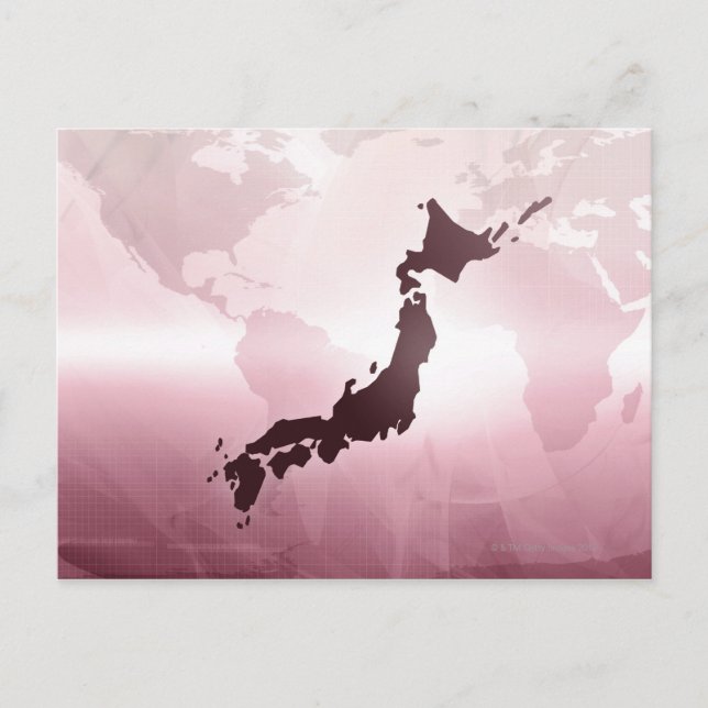 Postal Mapa de Japón (Anverso)