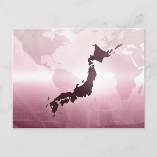 Postal Mapa de Japón
