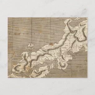 Postal Mapa de Japón por Arrowsmith