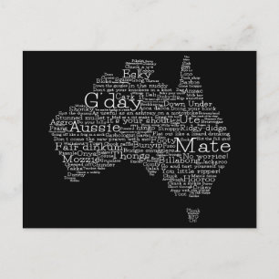 Postal Mapa de jerga de Australia