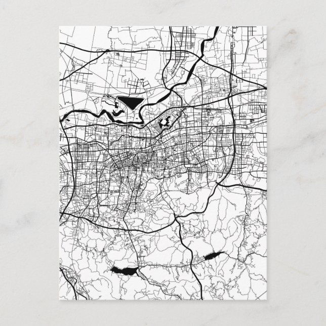Postal Mapa de Jinan China (Anverso)