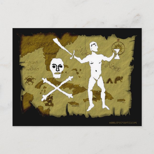 Postal Mapa de Jolly Roger nº 5 (Anverso)