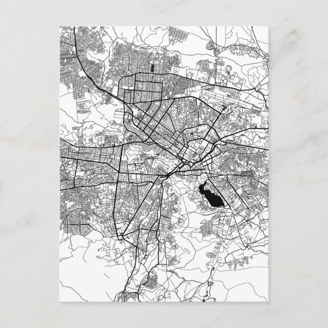 Postal Mapa de Kabul Afganistán (Anverso)
