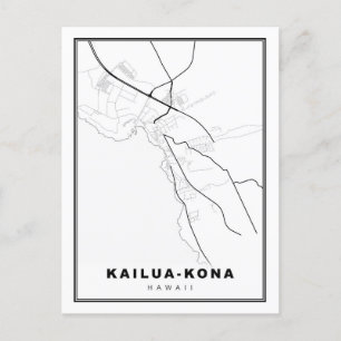 Postal Mapa de Kailua-Kona
