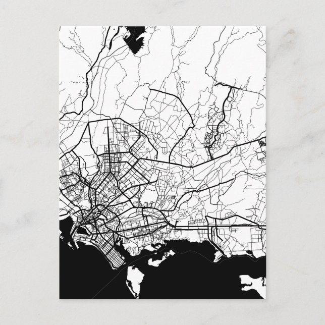Postal Mapa de Karachi Pakistán (Anverso)