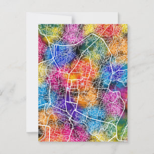 Postal Mapa de Katmandú en Nepal