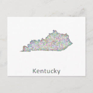 Postal Mapa de Kentucky
