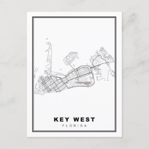 Postal Mapa de Key West