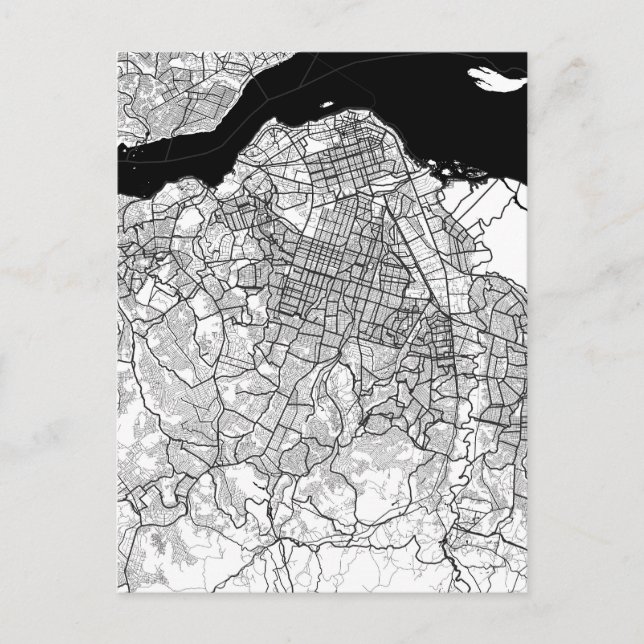 Postal Mapa de Kinshasa RD Congo (Anverso)