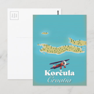 Postal Mapa de Korčula Croacia