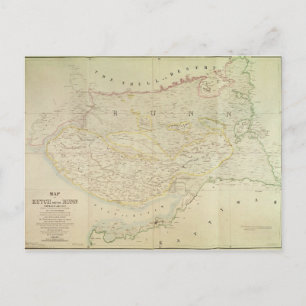 Postal Mapa de Kutch y Runn, India, 1854