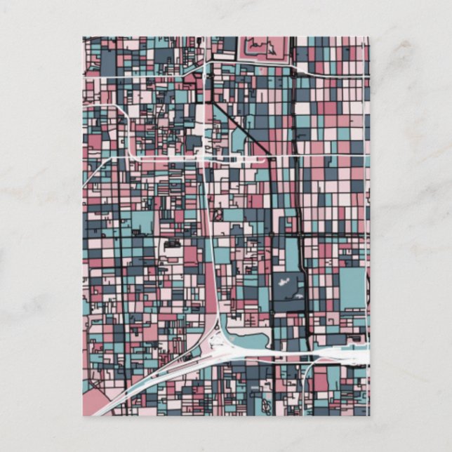 Postal Mapa de Kyoto Japón (Anverso)