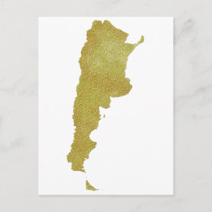 Postal Mapa de la Argentina dorada - Argentina Dorada