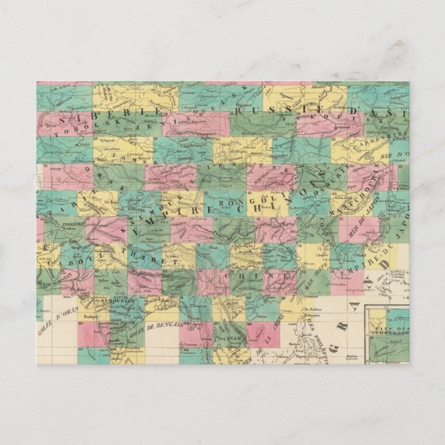 Postal Mapa de la Asamblea de Asia (Anverso)