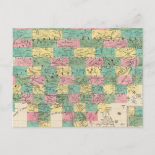 Postal Mapa de la Asamblea de Asia