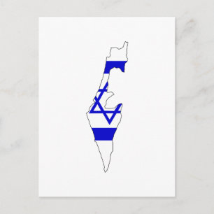 Postal mapa de la bandera de Israel