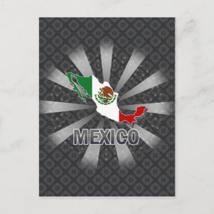 Postal Mapa de la bandera de México 2.0