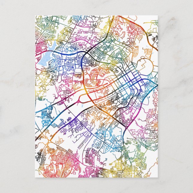 Postal Mapa de la ciudad de Abuja, Nigeria (Anverso)