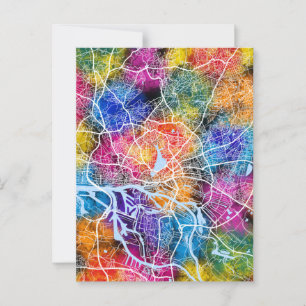 Postal Mapa de la ciudad de Alemania en Hamburgo