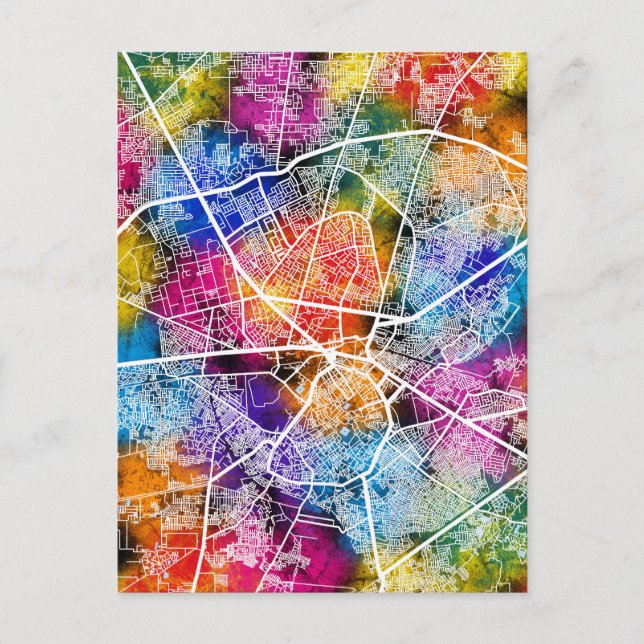 Postal Mapa de la ciudad de Amritsar Punjab (Anverso)