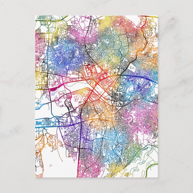 Postal Mapa de la ciudad de Ankara Türkiye (Anverso)