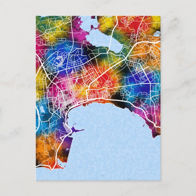 Postal Mapa de la ciudad de Azerbaiyán en Bakú (Anverso)