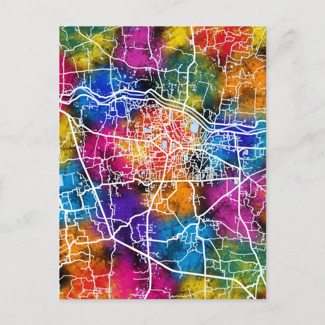 Postal Mapa de la ciudad de Bangladesh (Anverso)