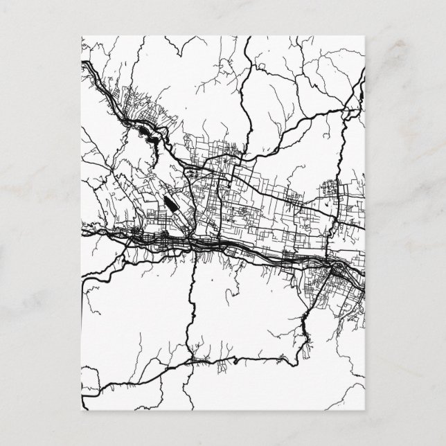 Postal Mapa de la ciudad de Baoji China (Anverso)