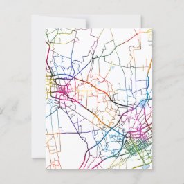 Postal Mapa de la ciudad de Bayannur en China