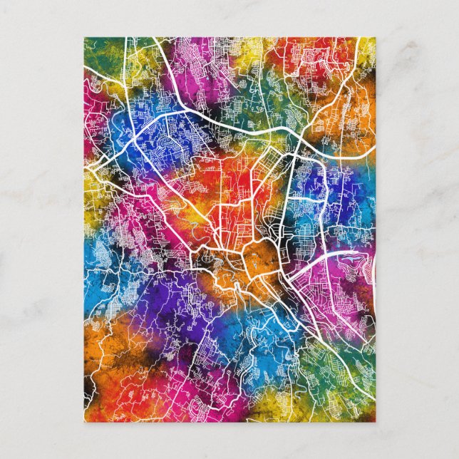 Postal Mapa de la ciudad de Bogor en Indonesia (Anverso)