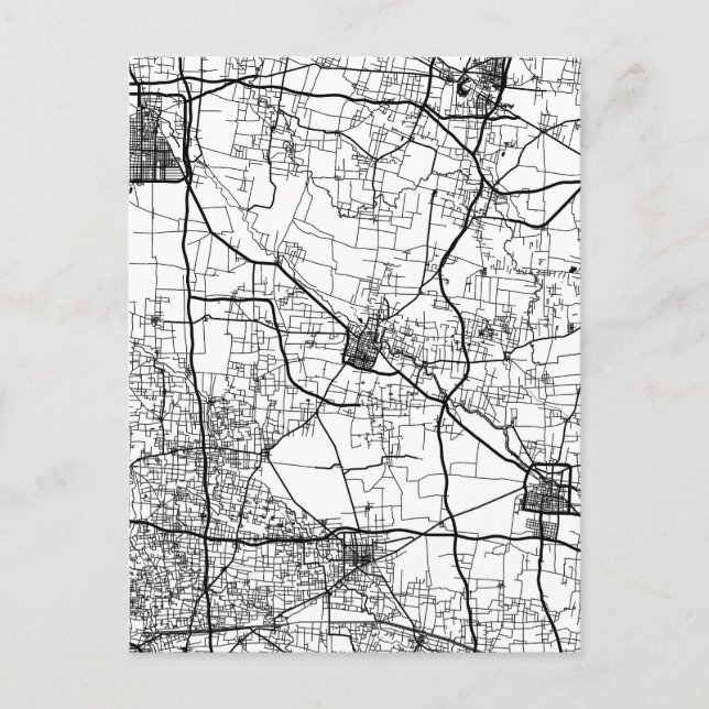 Postal Mapa de la ciudad de Bozhou China (Anverso)