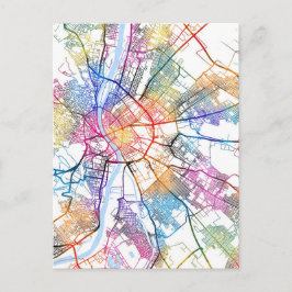 Postal Mapa de la ciudad de Budapest en Hungría