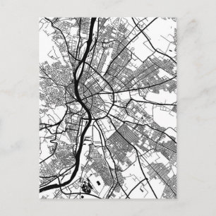 Postal Mapa de la ciudad de Budapest Hungría