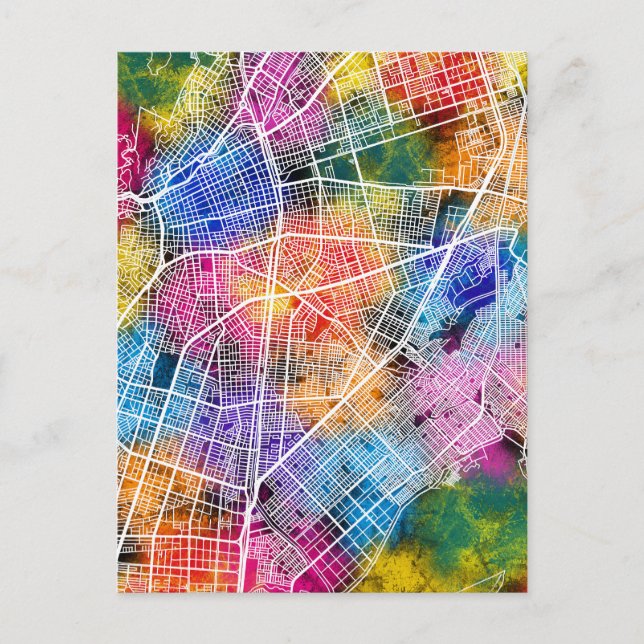 Postal Mapa de la ciudad de Cali Colombia (Anverso)