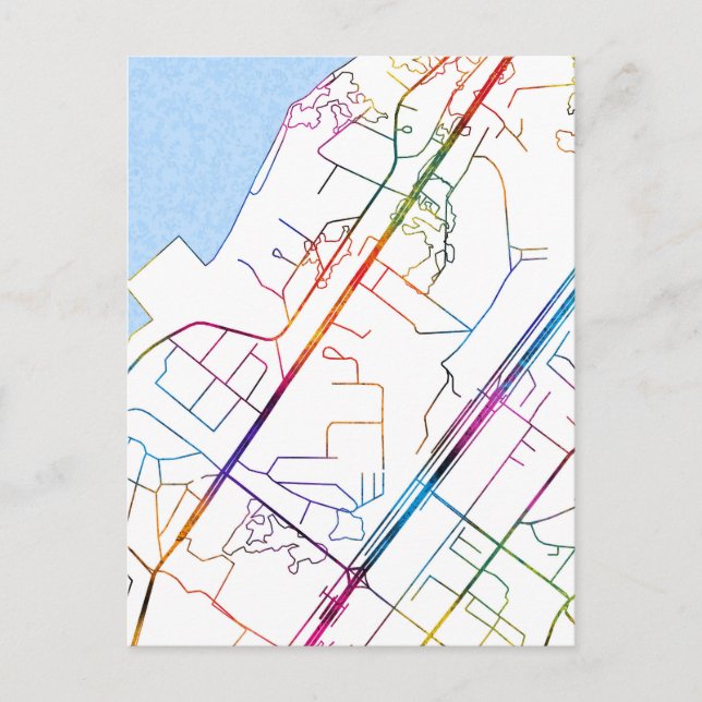 Postal Mapa de la ciudad de Camayenne Guinea (Anverso)