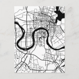 Postal Mapa de la ciudad de Changde China