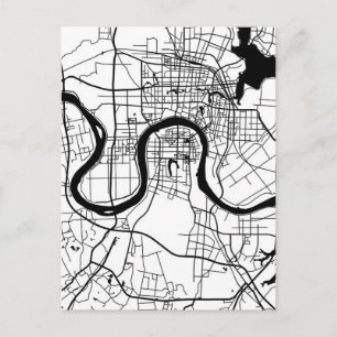 Postal Mapa de la ciudad de Changde China