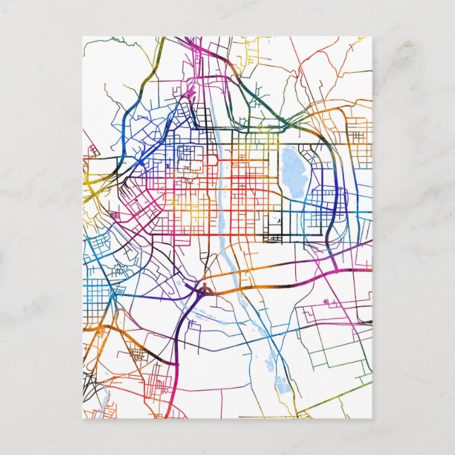 Postal Mapa de la ciudad de Datong en China (Anverso)