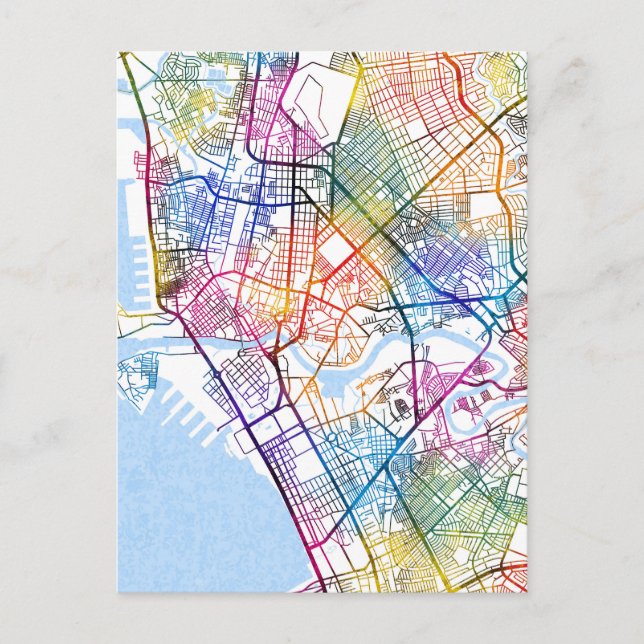 Postal Mapa de la ciudad de Filipinas en Manila (Anverso)