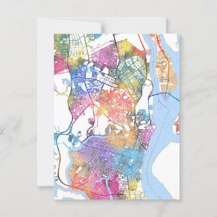 Postal Mapa de la ciudad de Guayaquil en Ecuador