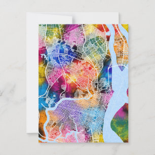 Postal Mapa de la ciudad de Guayaquil en Ecuador