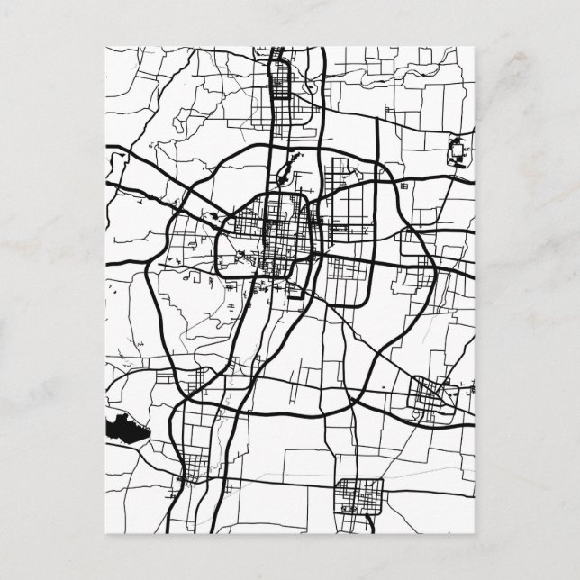 Postal Mapa de la ciudad de Handan China (Anverso)