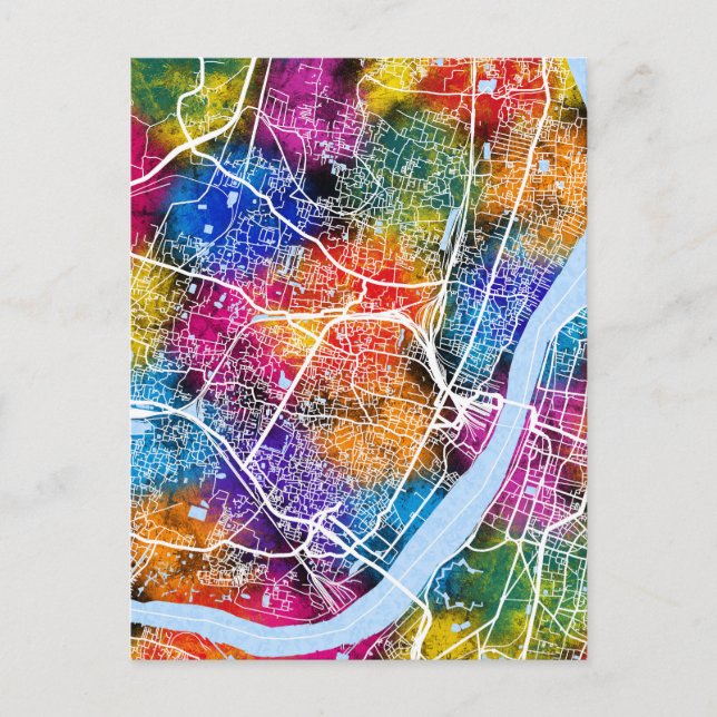 Postal Mapa de la ciudad de Howrah West Bengal (Anverso)