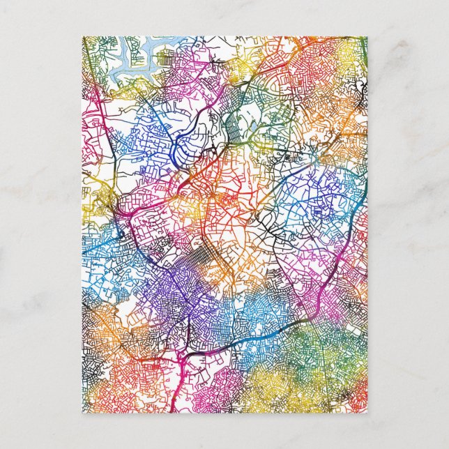 Postal Mapa de la ciudad de Ibadan Nigeria (Anverso)