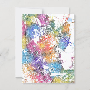 Postal Mapa de la ciudad de Jaipur Rajasthan