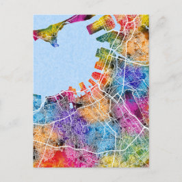 Postal Mapa de la ciudad de Japón de Fukuoka