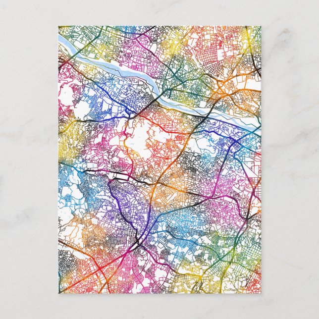 Postal Mapa de la ciudad de Japón de Kawasaki (Anverso)